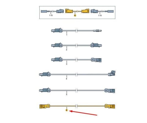 000098654B - AUDI A4 B9 Aerial Connection Line 000098654B NEW GENUINE