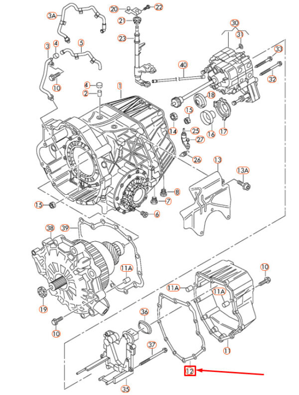 01J301475N - NEW AUDI A4 B7 TRANSMISSION HOUSING COVER GASKET 01J301475N ORIGINAL