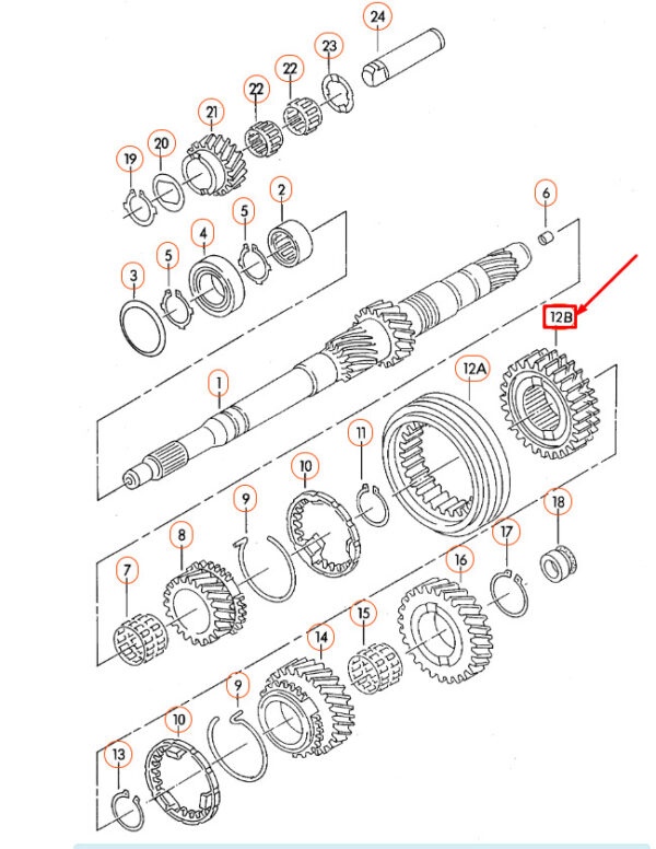 01X311309 - NEW AUDI A4 B7 3./4.GEAR SYNCHRONIZING HUB 01X311309 ORIGINAL