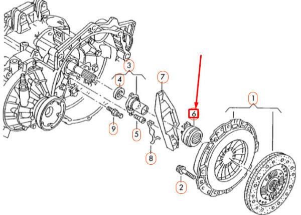 02A141165R - NEW AUDI A3 8V CLUTCH RELEASE BEARING 02A141165R ORIGINAL