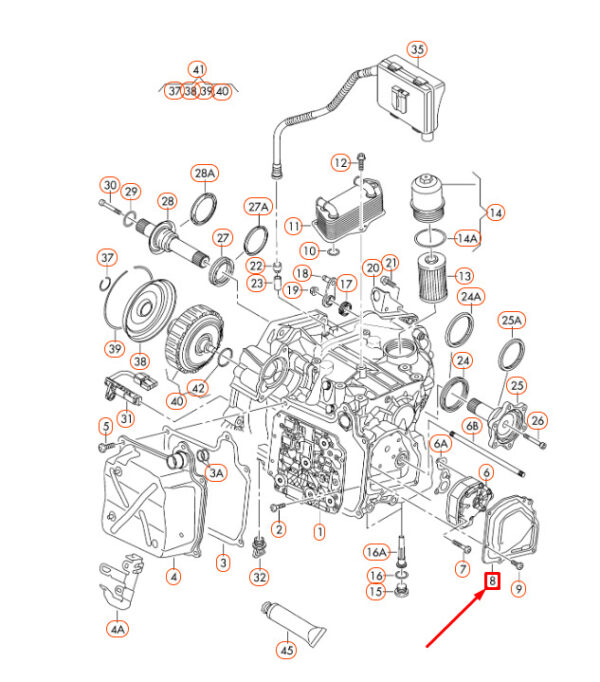 02E315141C - NEW AUDI A3 8V OIL PUMP COVER 02E315141C ORIGINAL