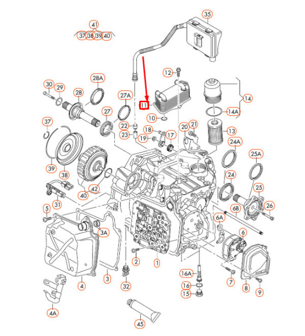 02E409061D - NEW AUDI A3 8V TRANSMISSION OIL COOLER 02E409061D OEM