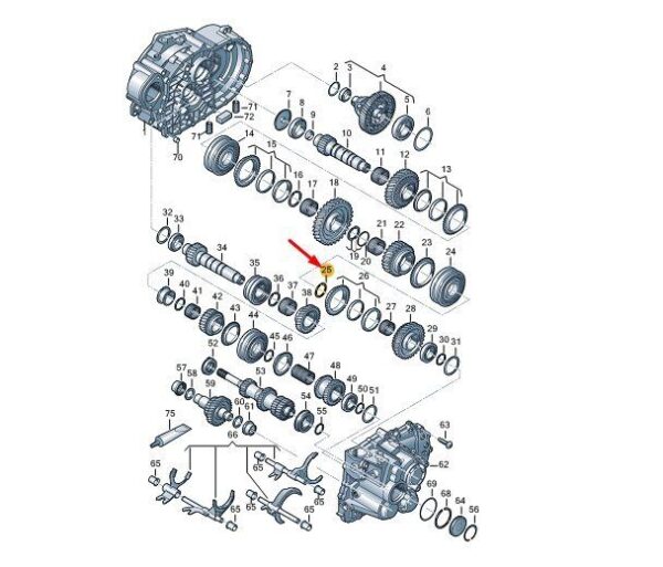 02F311187 - AUDI Q3 F3 Transmission Lock Ring 02F311187 NEW GENUINE