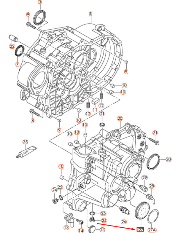02M301211D - NEW AUDI A1 MK1 GEARBOX HOUSING OIL SEAL CAP 02M301211D ORIGINAL