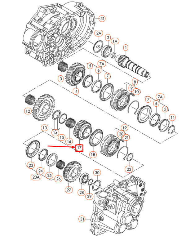 02M311145BH - NEW AUDI A1 8X 4-SPEED CHANGE GEAR 02M311145BH ORIGINAL