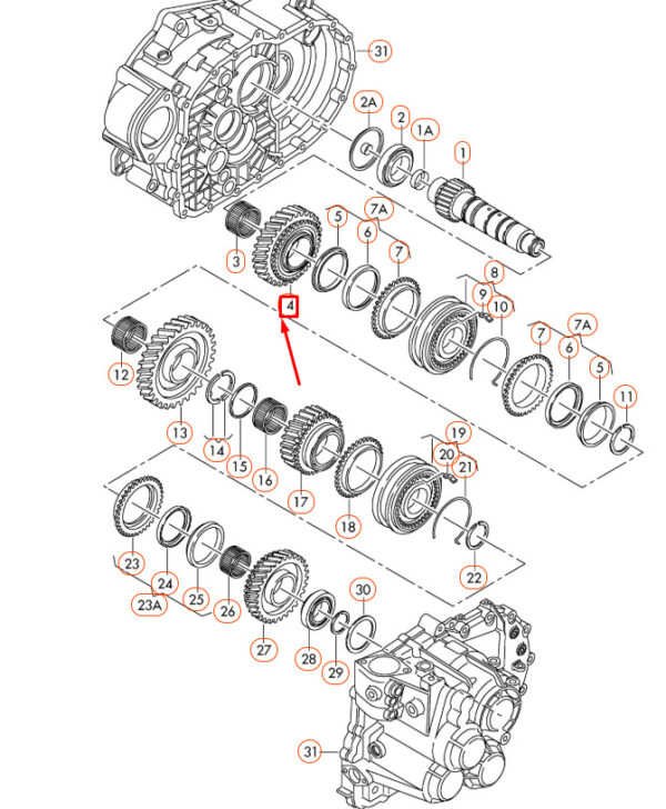 02M311261H - NEW AUDI A3 8P CHANGE GEAR 02M311261H ORIGINAL