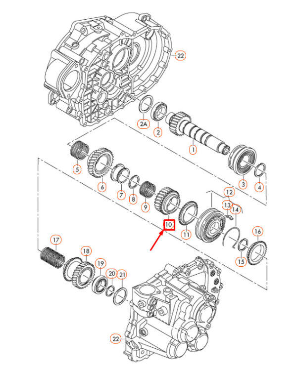 02M311349AR - NEW AUDI A1 8X 6TH CHANGE GEAR 02M311349AR ORIGINAL