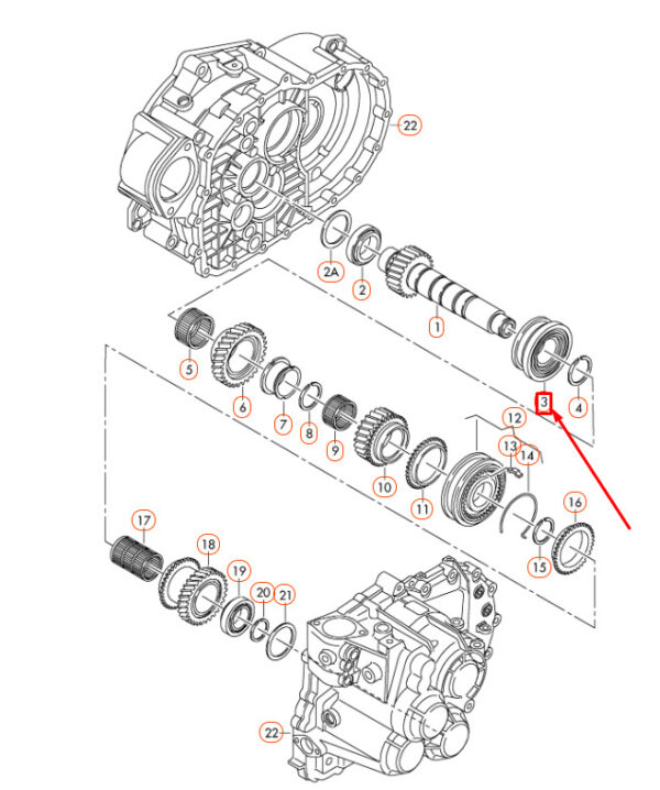 02M311759B - New AUDI A1 8X Reverse Synchronisation Hub 02M311759B Genuine