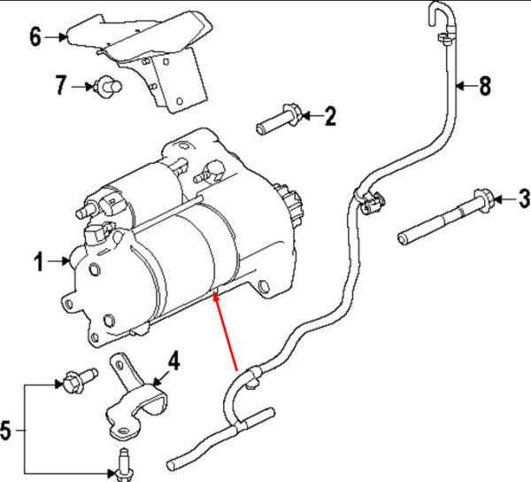 02M911024NX - NEW AUDI A3 8P STARTER 02M911024NX 2 0 DIESEL ORIGINAL