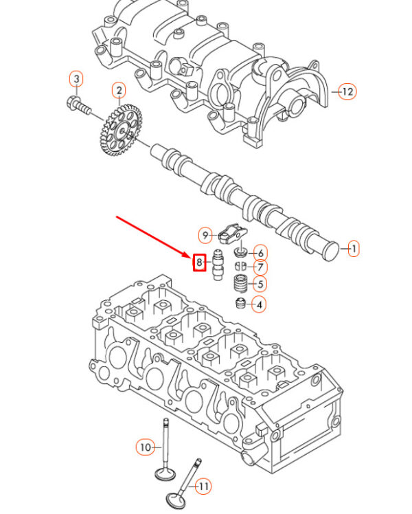 030109423 - Audi A1 8X Camshaft Hydraulic Balancing Element 030109423 NEW REAL