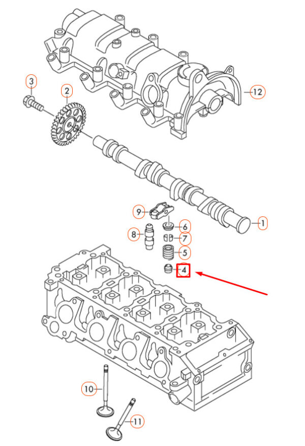 036109675A - NEW AUDI A1 MK1 ENGINE 6MM VALVE GASKET 036109675A ORIGINAL
