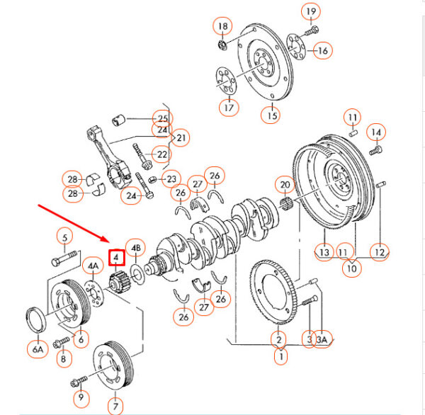 038105263E - NEW AUDI A3 8L CRANKSHAFT TOOTHED BELT PULLEY 038105263E ORIGINAL