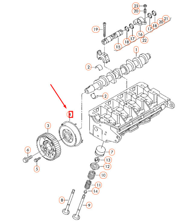 038109239L - NEW AUDI A3 8P CAMSHAFT BELT DISC HUB 038109239L ORIGINAL
