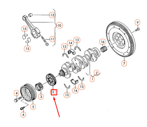 03G105212D - New AUDI A3 8P Crankshaft Timing Gear 03G105212D