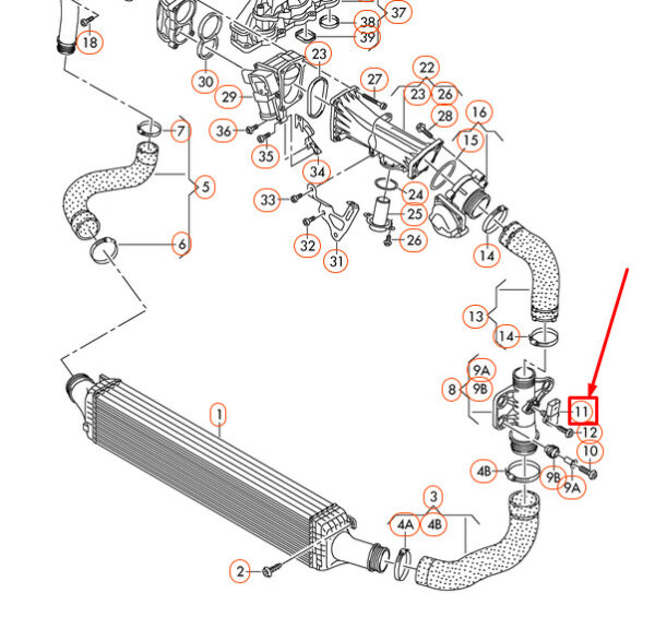 03K906051 - Audi A6 4G C7 MAP pressure sensor 03K906051 NEW ORIGINAL