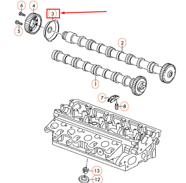 03L109236 - Audi A3 8P Camshaft Gear Hub 03L109236 NEW GENUINE
