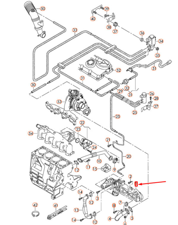 03L131512DP - NEW AUDI A1 8X EXHAUST GAS RECUPERATION COOLER 03L131512DP ORIGINAL