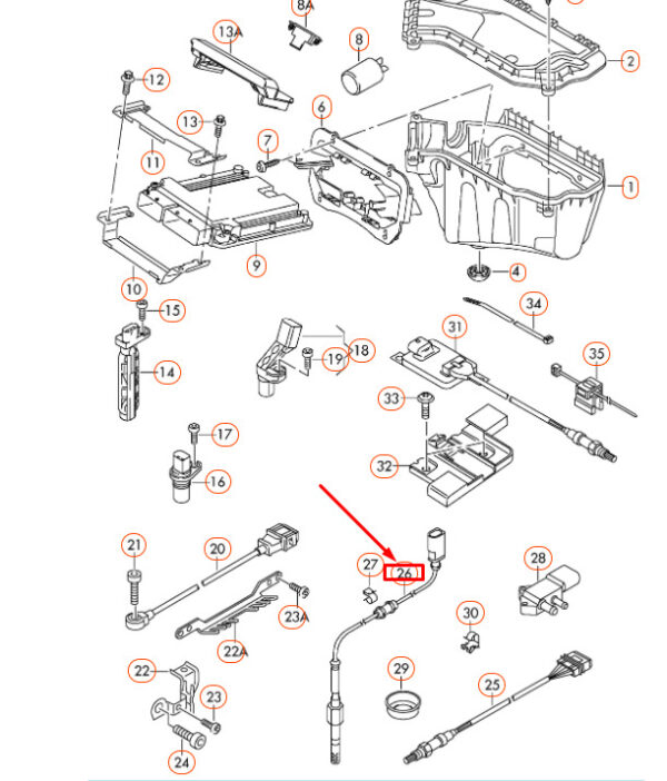 03L906088BT - NEW OEM AUDI A4 B8 EXHAUST GAS TEMPERATURE SENSOR 03L906088BT GENUINE