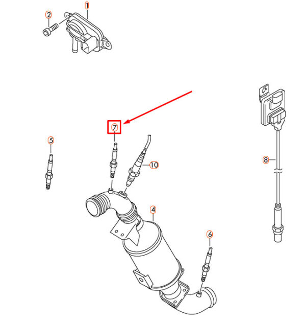 03L906088DM - NEW VW CRAFTER 30 35 2E EXHAUST GAS TEMPERATURE SENSOR 03L906088DM ORIGINAL