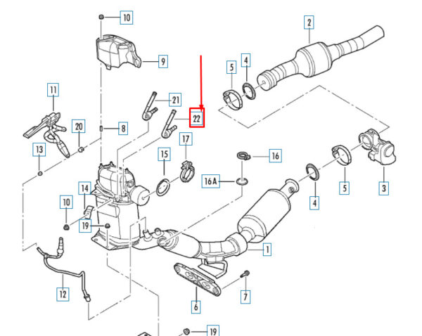 03L906088T - NEW AUDI A3 8P EXHAUST GAS TEMPERATURE SENSOR 03L906088T ORIGINAL