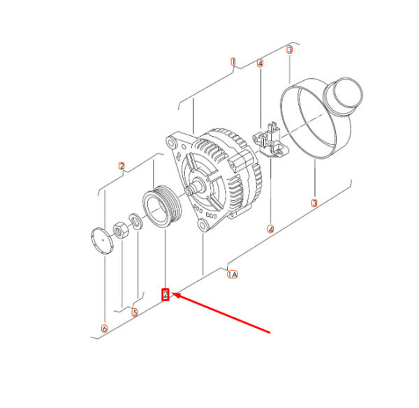 045903119A - NEW AUDI A3 8P GENERATOR POLY V-PULLEY-045903119A