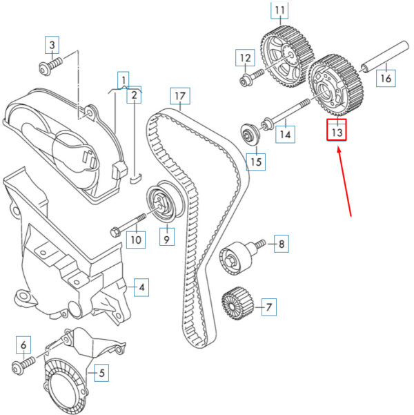 04E109088AD - NEW AUDI A1 8X INTAKE CAMSHAFT ADJUSTMENT UNIT 04E109088AD ORIGINAL