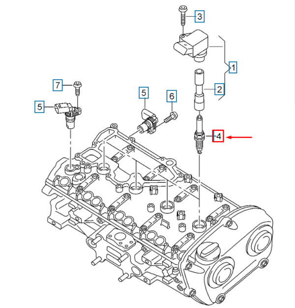 04E905601B - NEW AUDI A1 8X SPARK PLUG 'LONGLIFE' 04E905601B