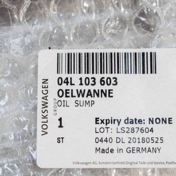04L103603 - Audi A3 8V 1.6 TDI engine oil pan 04L103603 2016 new original