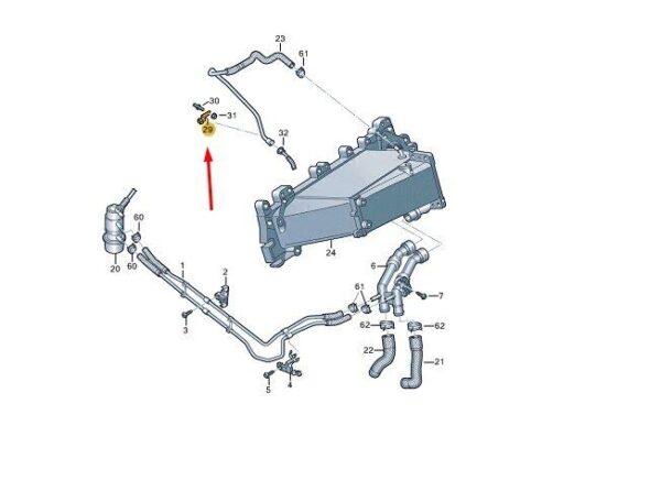 04L121093N - AUDI A4 B9 Breather Line Bracket 04L121093N NEW GENUINE