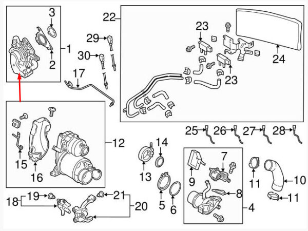 04L131501M - NEW VW AUDI SKODA SEAT ATEON GOLF EXHAUST GAS RECIRCULATION VALVE 04L131501M GENUINE