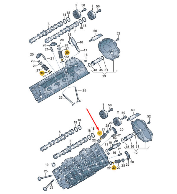 057109675 - NEW AUDI Q7 4L VALVE SEAL 057109675 ORIGINAL