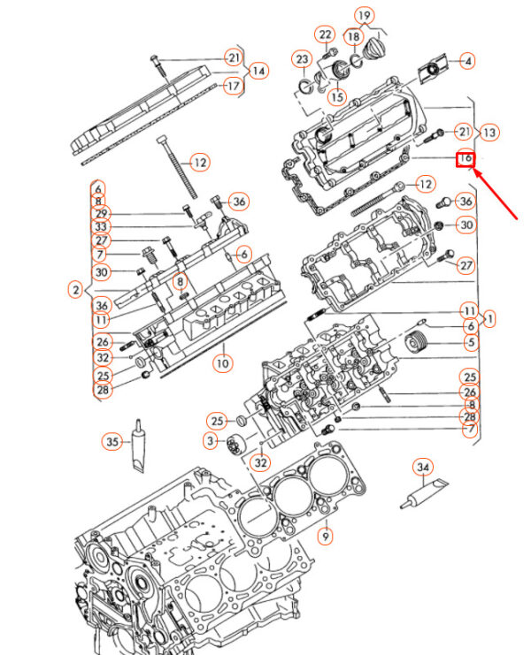 059103483M - NEW A4 B7 CYLINDER HEAD COVER GASKET CYLINDER 4 6 059103483M GENUINE