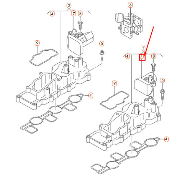 059129086M - NEW AUDI A4 B7 AIR FLAP ADJUSTER 059129086M GENUINE