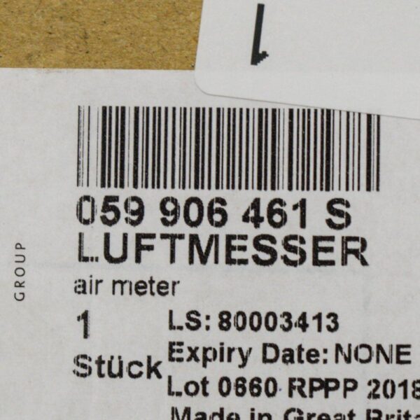 059906461S - NEW AUDI A6 4G AIR FLOW MASS SENSOR 059906461S ORIGINAL