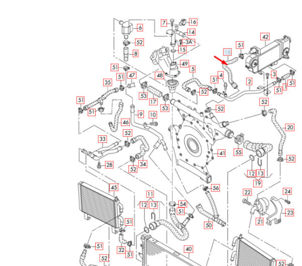 05A121057B - NEW AUDI Q7 4L COOLANT PIPE HOSE 05A121057B 2015OEM