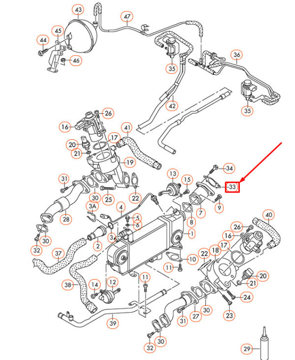 05A131120A - NEW AUDI Q7 4L VACUUM SYSTEM EXHAUST GAS RECIRCULATION SEAL 05A131120A