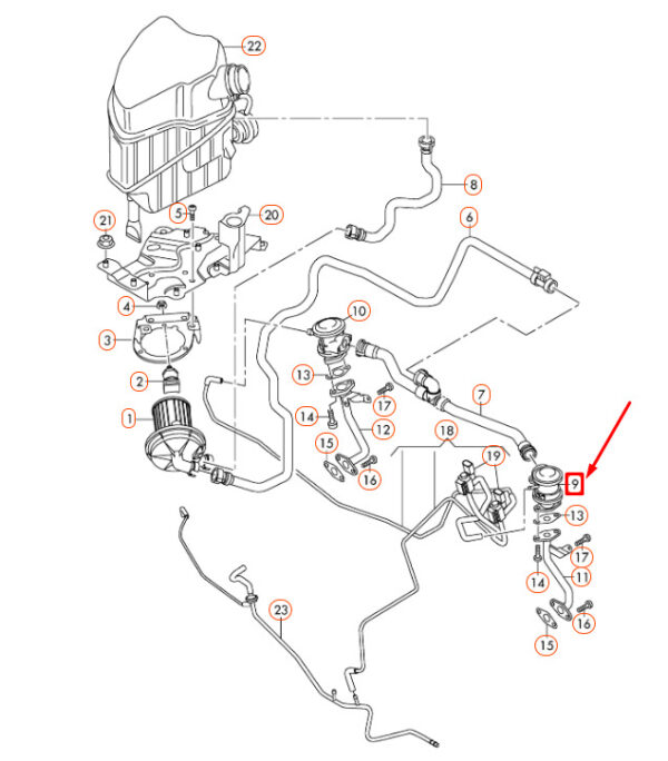 06A131351J - NEW AUDI A8 D3 LEFT SECONDARY AIR VALVE 06A131351J ORIGINAL