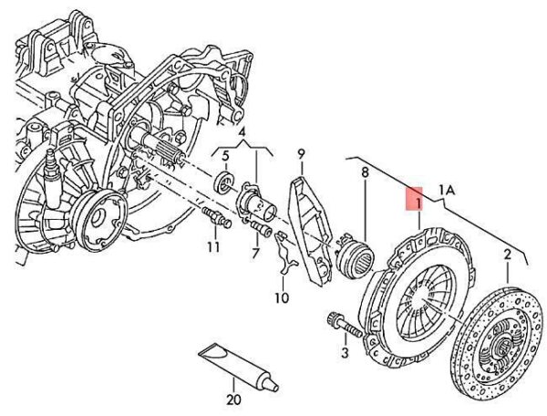 06A141026C - NEW VW TRANSPORTER 7EA 7EB 7EF 7EG 7EH CLUTCH PRESSURE PLATE 06A141026C ORIGINAL