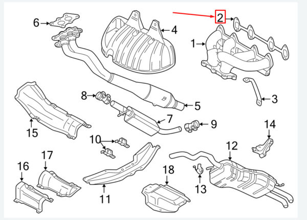06A253039L - NEW AUDI A3 SPORTBACK 8P EXHAUST TRUNK SEAL 06A253039L ORIGINAL