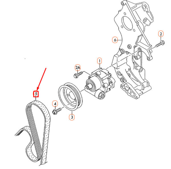 06A260849C - Audi A3 8L Double Poly V-belt 06A260849C NEW REAL