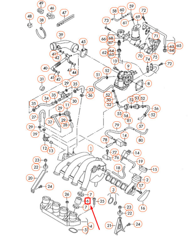 06B133299C - Audi A4 B7 Intake Manifter Clutch Element 06B133299C NEW REAL