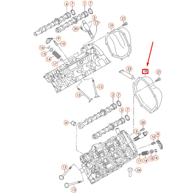 06E109285H - NEW AUDI A4 B8 ENGINE TIMING COVER 06E109285H