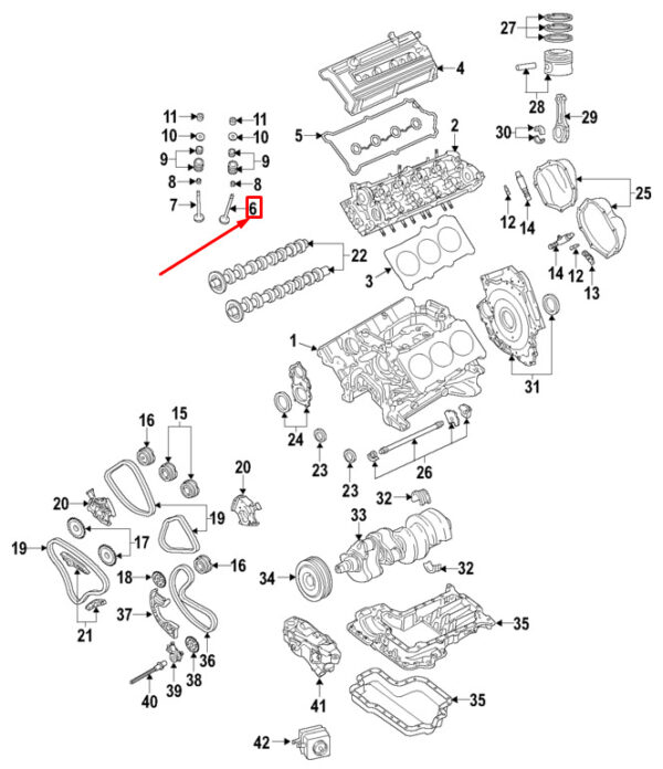 06E109601E - NEW AUDI A4 AVANT B8 ENGINE INTAKE VALVE 06E109601E ORIGINAL
