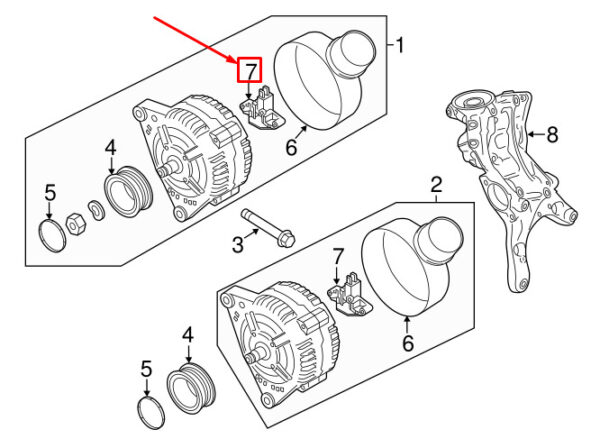 06E903803T - NEW AUDI A4 AVANT B8 VOLTAGE REGULATOR 06E903803T ORIGINAL