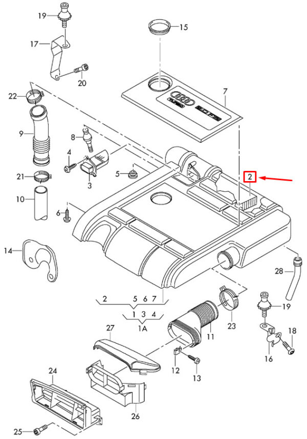 06F133843A - NEW AUDI A3 8P AIR FILTER 06F133843A