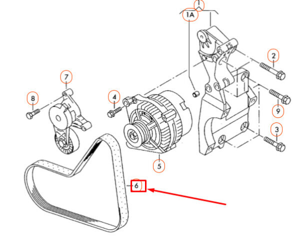 06F260849L - NEW AUDI A1 8X ACCESSORY DRIVE BELT 06F260849L ORIGINAL