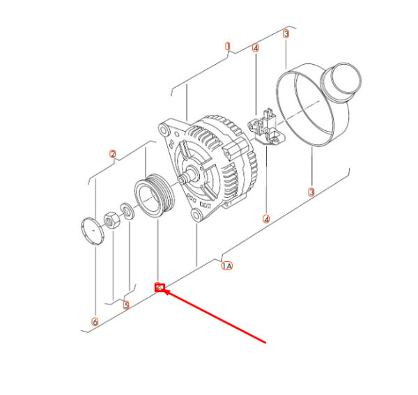 06F903119A - NEW AUDI A3 8P GENERATOR POLY V-PULLEY-06F903119A