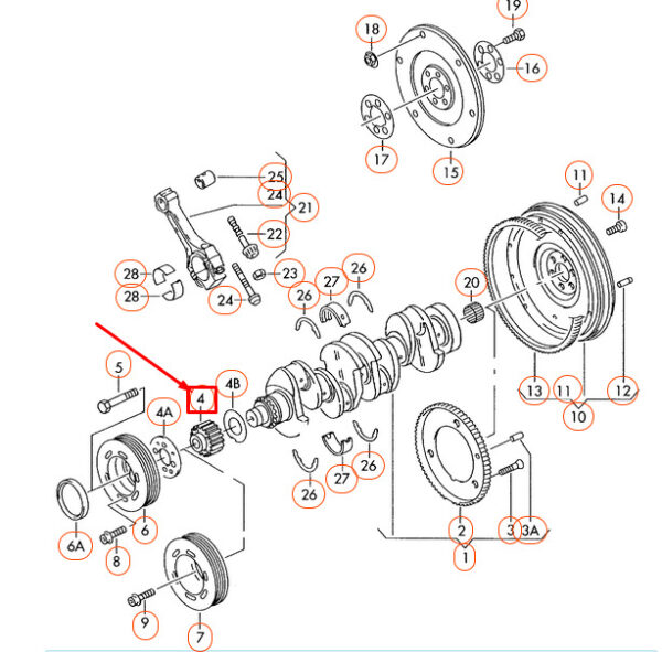 06H105209AT - NEW AUDI A3 8P CRANKSHAFT CHAIN SPROCKET 06H105209AT