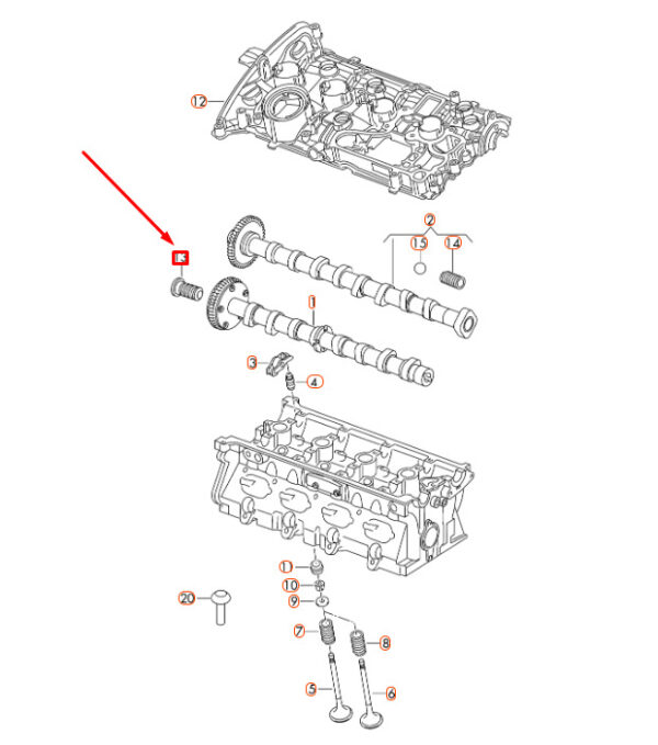 06H109257A - NEW AUDI A3 8P CAMSHAFT CONTROL VALVE 06H109257A