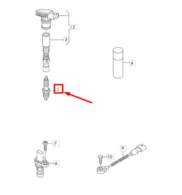 06H905601C - NEW AUDI R8 SPYDER 4S SPARK PLUG 06H905601C ORIGINAL